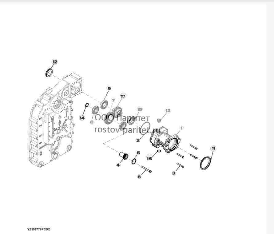 YZ106779 УЗЕЛ ПИТАЮЩЕГО НАСОСА ТРАНСМИССИИ 